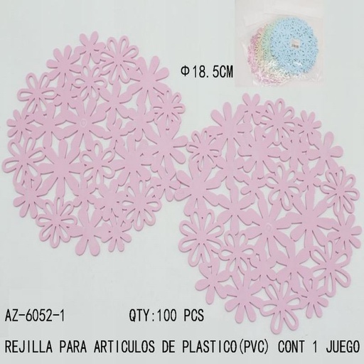 [AZ-6052-1 [100 PZS/CAJA]] [AZ-6052-1] B-REJILLA PARA ARTICULOS DE PLASTICO(PVC)