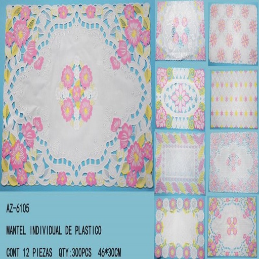 [AZ-6105 [300 PZS/CAJA]] [AZ-6105] MANTEL INDIVIDUAL DE PLASTICO