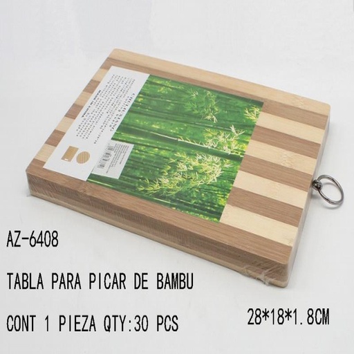 [AZ-6408 [30 PZS/CAJA]] [AZ-6408] TABLA PARA PICAR DE BAMBU