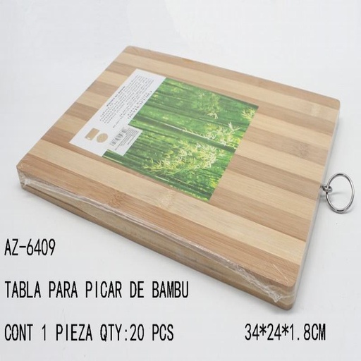 [AZ-6409 [20 PZS/CAJA]] [AZ-6409] TABLA PARA PICAR DE BAMBU
