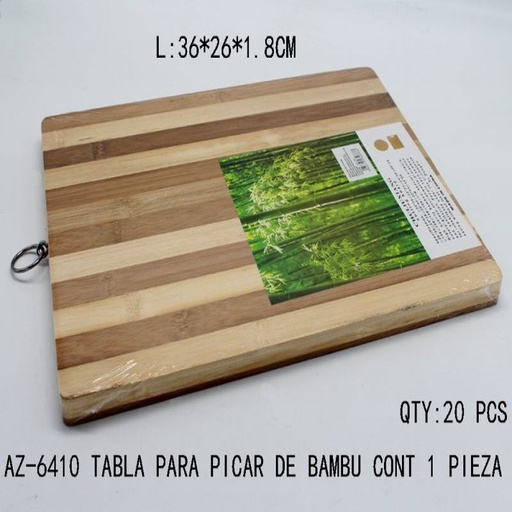 [AZ-6410 [20 PZS/CAJA]] [AZ-6410] TABLA PARA PICAR DE BAMBU