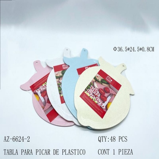 [AZ-6624-2 [48 PZS/CAJA]] [AZ-6624-2] TABLA PARA PICAR DE PLASTICO