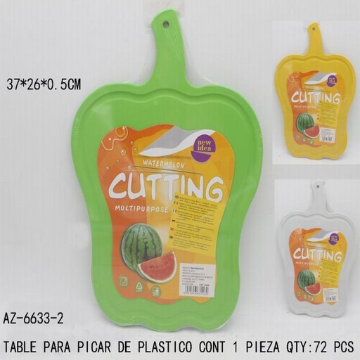 [AZ-6633-2 [72 PZS/CAJA]] [AZ-6633-2] TABLA PARA PICAR DE PLASTICO