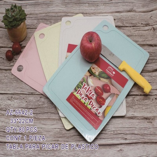 [AZ-6642-2 [80 PZS/CAJA]] [AZ-6642-2] TABLA PARA PICAR DE PLASTICO