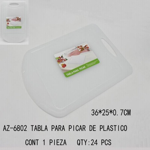 [AZ-6802 [24 PZS/CAJA]] [AZ-6802] TABLA PARA PICAR DE PLASTICO