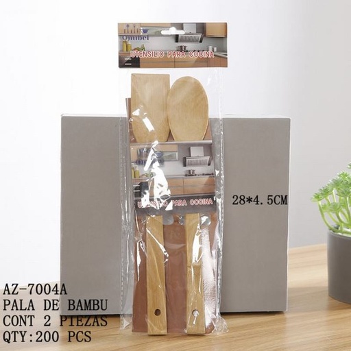 [AZ-7004A [200 PZS/CAJA]] [AZ-7004A] PALA DE BAMBU