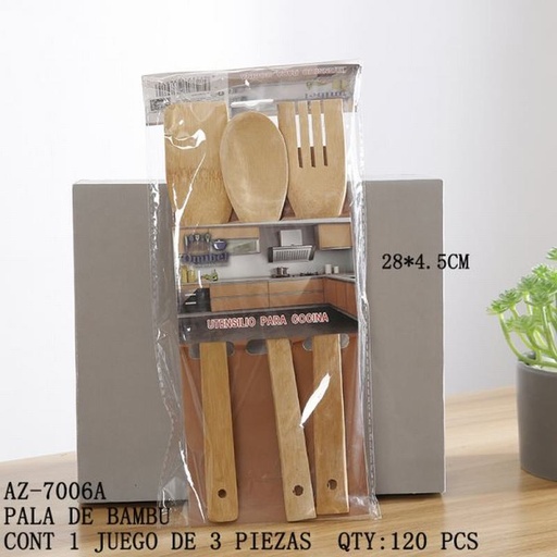 [AZ-7006A [120 PZS/CAJA]] [AZ-7006A] PALA DE BAMBU