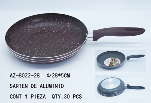 [AZ-8022-28 [30 PZS/CAJA]] [AZ-8022-28] SARTEN DE ALUMINIO