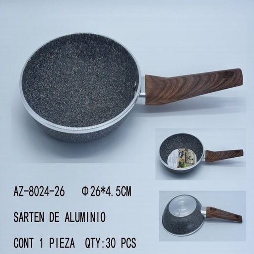 [AZ-8024-26 [30 PZS/CAJA]] [AZ-8024-26] SARTEN DE ALUMINIO