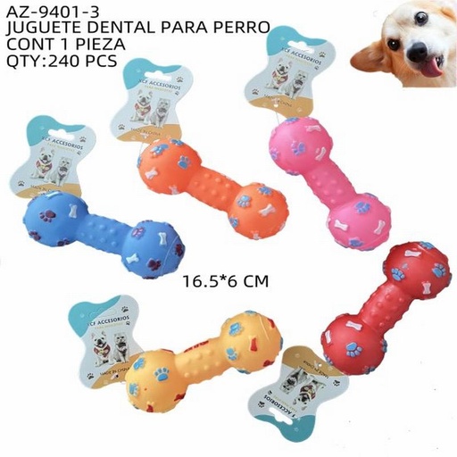 [AZ-9401-3 [240 PZS/CAJA]] [AZ-9401-3] JUGUETE DENTAL PARA PERRO