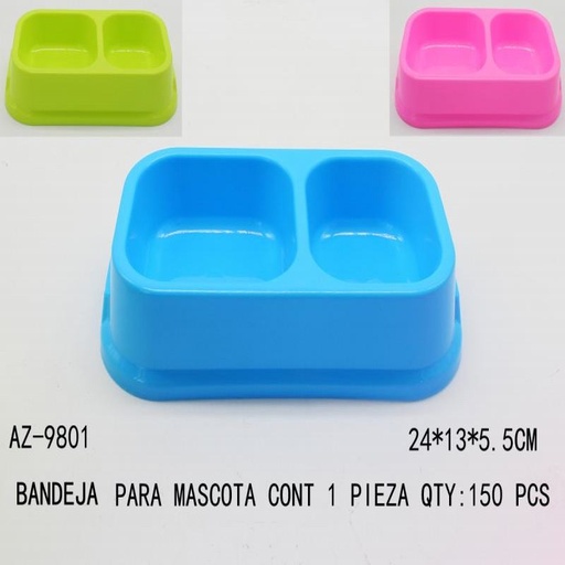 [AZ-9801 [150 PZS/CAJA]] [AZ-9801] BANDEJA PARA MASCOTA DE PLASTICO
