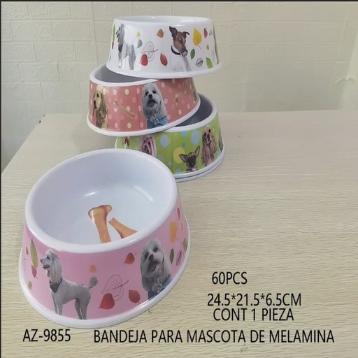 [AZ-9855 [60 PZS/CAJA]] [AZ-9855] B-BANDEJA PARA MASCOTA DE MELAMINA