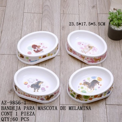 [AZ-9856-1 [60 PZS/CAJA]] [AZ-9856-1] B-BANDEJA PARA MASCOTA DE MELAMINA