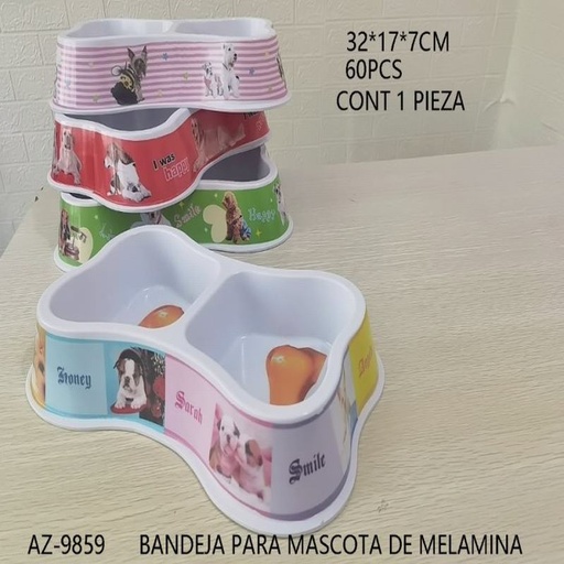 [AZ-9859 [60 PZS/CAJA]] [AZ-9859] B-BANDEJA PARA MASCOTA DE MELAMINA