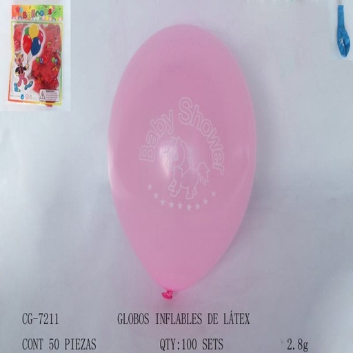[CG-7211 [100 PZS/CAJA]] [CG-7211] GLOBOS INFLABLES DE LáTEX