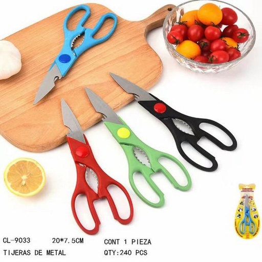 [CL-9033 [240 PZS/CAJA]] [CL-9033] TIJERAS DE METAL