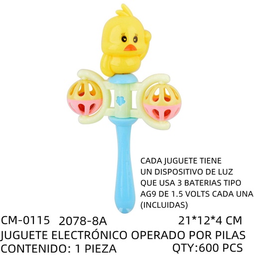 [CM-0115 [600 PZS/CAJA]] [CM-0115] JUGUETE ELECTRÓNICO OPERADO POR PILAS
