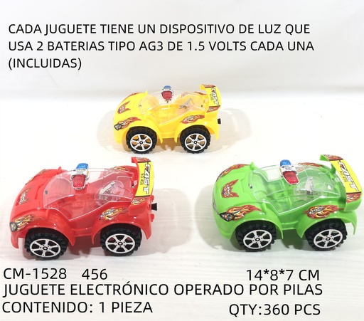 [CM-1528 [360 PZS/CAJA]] [CM-1528] JUGUETE ELECTRÓNICO OPERADO POR PILAS