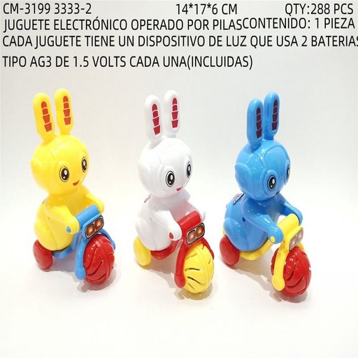 [CM-3199 [288 PZS/CAJA]] [CM-3199] JUGUETE ELECTRÓNICO OPERADO POR PILAS