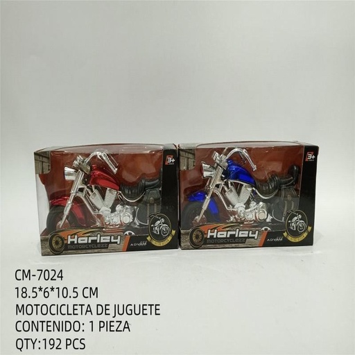 [CM-7024 [192 PZS/CAJA]] [CM-7024] MOTOCICLETA DE JUGUETE