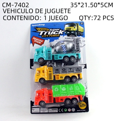 [CM-7402 [72 PZS/CAJA]] [CM-7402] VEHICULO DE JUGUETE