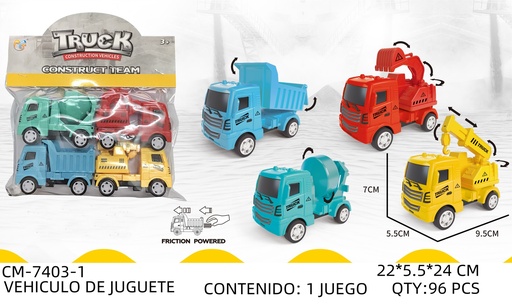 [CM-7403-1 [96 PZS/CAJA]] [CM-7403-1] VEHICULO DE JUGUETE