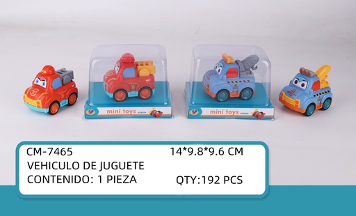 [CM-7465 [192 PZS/CAJA]] [CM-7465] VEHICULO DE JUGUETE