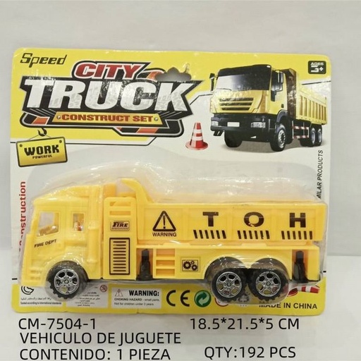 [CM-7504-1 [192 PZS/CAJA]] [CM-7504-1] VEHICULO DE JUGUETE