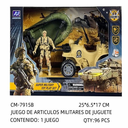 [CM-7915B [96 PZS/CAJA]] [CM-7915B] JUEGO DE ARTICULOS MILITARES DE JUGUETE