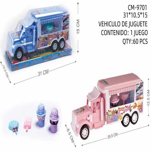 [CM-9701 [60 PZS/CAJA]] [CM-9701] VEHICULO DE JUGUETE