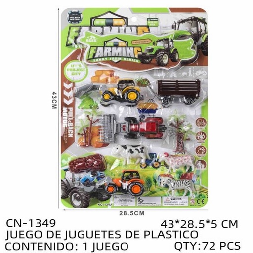 [CN-1349 [72 PZS/CAJA]] [CN-1349] JUEGO DE JUGUETES DE PLASTICO