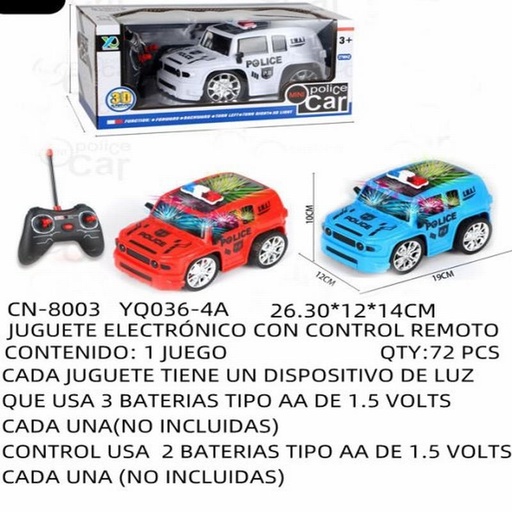 [CN-8003 [72 PZS/CAJA]] [CN-8003] JUGUETE ELECTRÓNICO CON CONTROL REMOTO