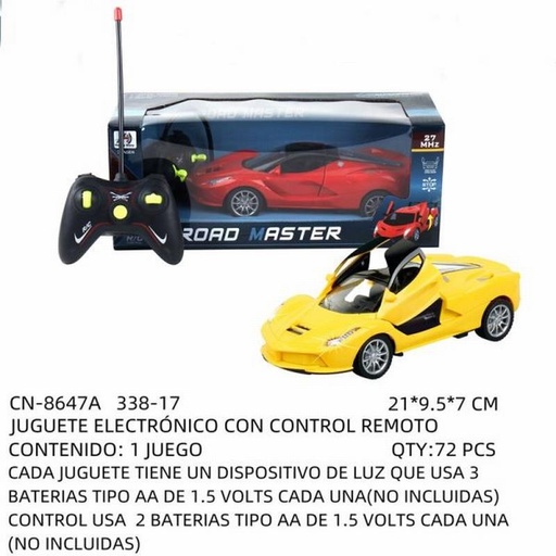 [CN-8647A [72 PZS/CAJA]] [CN-8647A] JUGUETE ELECTRÓNICO CON CONTROL REMOTO