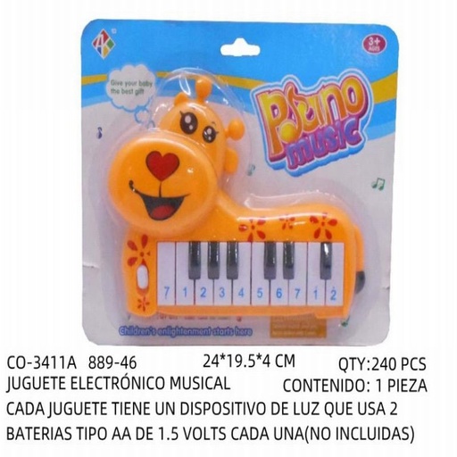 [CO-3411A [240 PZS/CAJA]] [CO-3411A] JUGUETE ELECTRÓNICO MUSICAL