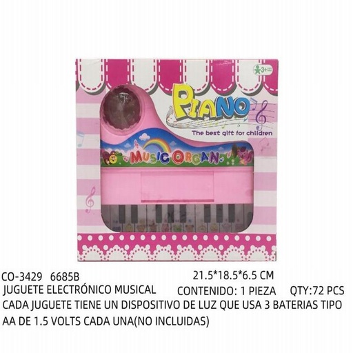[CO-3429 [72 PZS/CAJA]] [CO-3429] JUGUETE ELECTRÓNICO MUSICAL