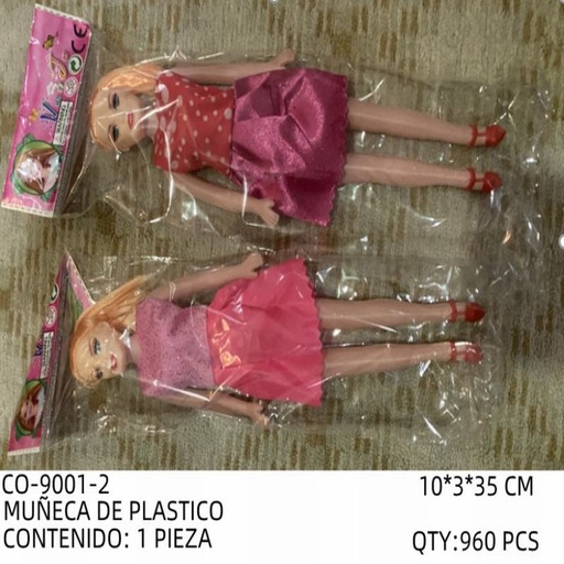[CO-9001-2 [960 PZS/CAJA]] [CO-9001-2] MUÑECA DE PLASTICO