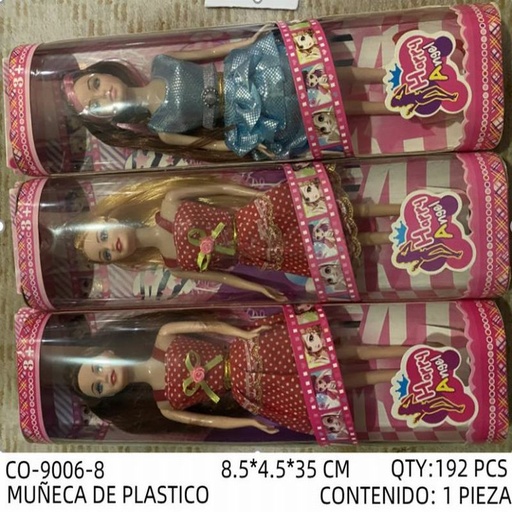 [CO-9006-8 [192 PZS/CAJA]] [CO-9006-8] MUÑECA DE PLASTICO