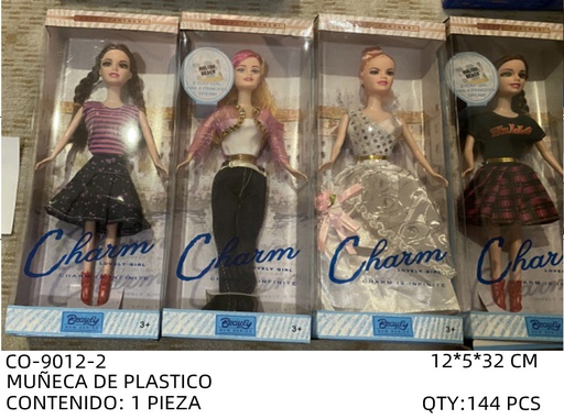 [CO-9012-2 [144 PZS/CAJA]] [CO-9012-2] MUÑECA DE PLASTICO
