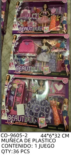 [CO-9605-2 [36 PZS/CAJA]] [CO-9605-2] MUÑECA DE PLASTICO