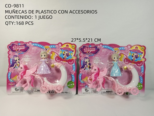 [CO-9811 [168 PZS/CAJA]] [CO-9811] MUÑECAS DE PLASTICO CON ACCESORIOS