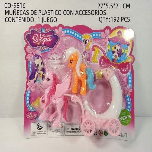 [CO-9816 [192 PZS/CAJA]] [CO-9816] MUÑECAS DE PLASTICO CON ACCESORIOS