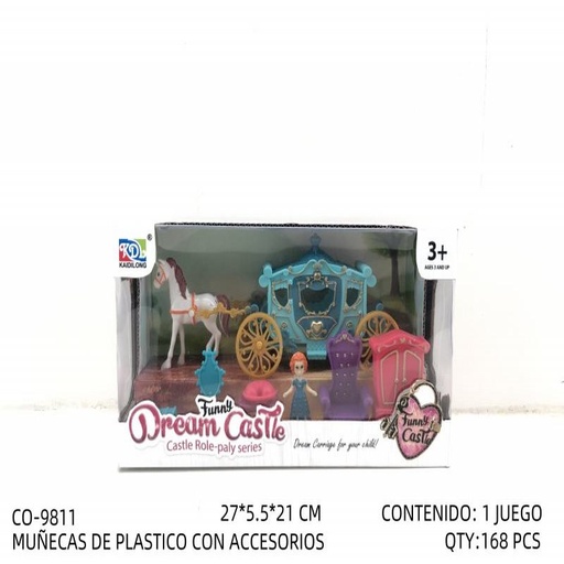 [CO-9851 [96 PZS/CAJA]] [CO-9851] MUÑECAS DE PLASTICO CON ACCESORIOS