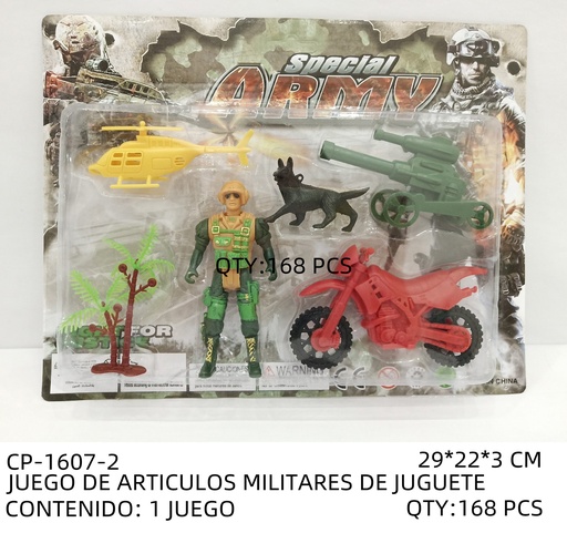 [CP-1607-2 [168 PZS/CAJA]] [CP-1607-2] JUEGO DE ARTICULOS MILITARES DE JUGUETE