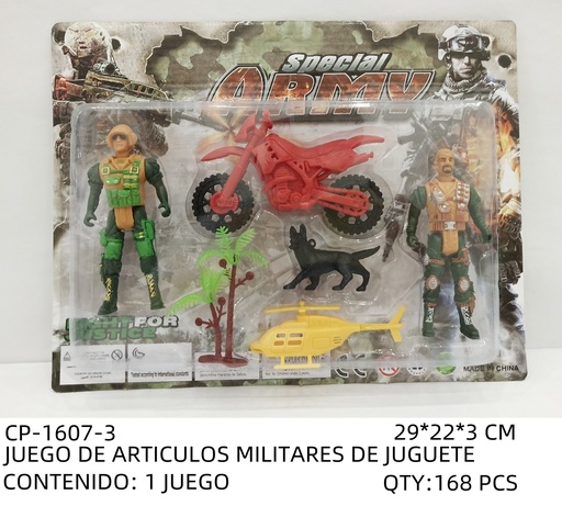 [CP-1607-3 [168 PZS/CAJA]] [CP-1607-3] JUEGO DE ARTICULOS MILITARES DE JUGUETE