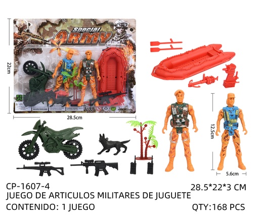 [CP-1607-4 [168 PZS/CAJA]] [CP-1607-4] JUEGO DE ARTICULOS MILITARES DE JUGUETE