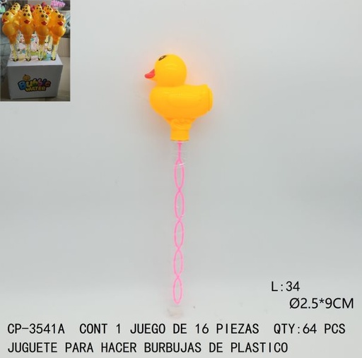 [CP-3541A [64 PZS/CAJA]] [CP-3541A] JUGUETE PARA HACER BURBUJAS DE PLASTICO