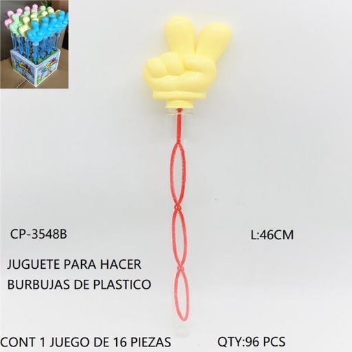 [CP-3548B [96 PZS/CAJA]] [CP-3548B] JUGUETE PARA HACER BURBUJAS DE PLASTICO