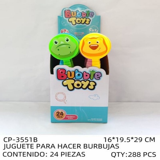 [CP-3551B [288 PZS/CAJA]] [CP-3551B] JUGUETE PARA HACER BURBUJAS