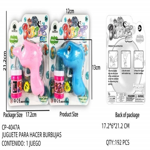 [CP-4047A [192 PZS/CAJA]] [CP-4047A] JUGUETE PARA HACER BURBUJAS
