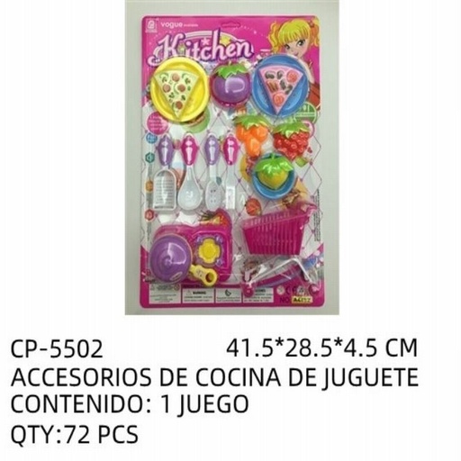 [CP-5502 [72 PZS/CAJA]] [CP-5502] ACCESORIOS DE COCINA DE JUGUETE
